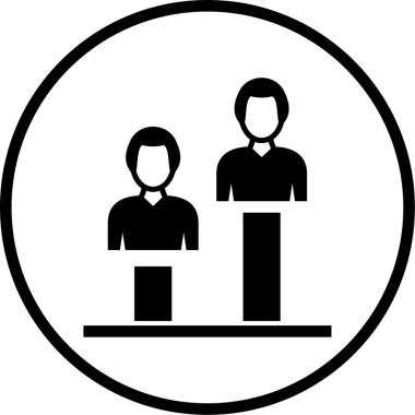 iş insanları simgesi, vektör illüstrasyonu