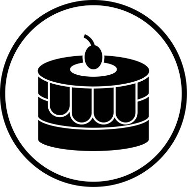 Kek. Web simgesi basit illüstrasyon