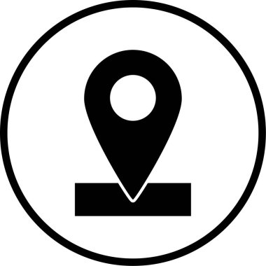konum. Web simgesi basit illüstrasyon