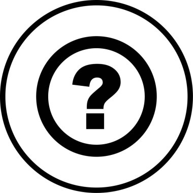 Soru işareti. Basit resimleme