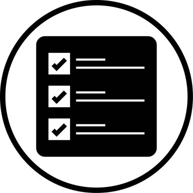 Kontrol listesi. Web simgesi basit illüstrasyon