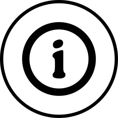 Bilgi. Web simgesi basit illüstrasyon