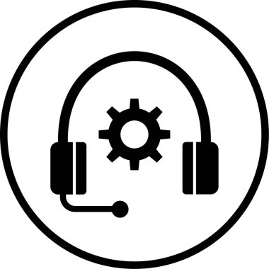 Destek. Web simgesi basit illüstrasyon