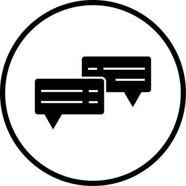 Konuş. Web simgesi basit illüstrasyon