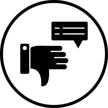 Hoşlanmıyorum. Web simgesi basit illüstrasyon