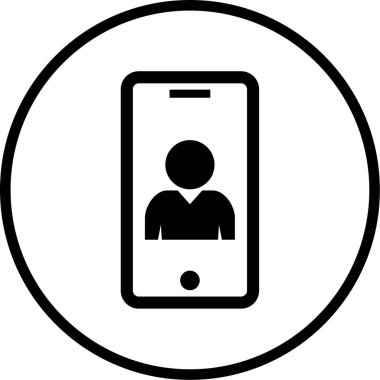 Cep telefonu simgesi, vektör illüstrasyonu