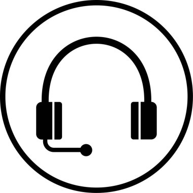 Kulaklık. Web simgesi basit tasarım