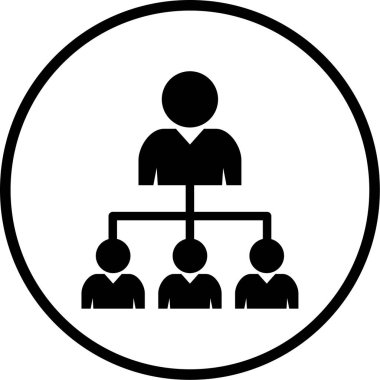 İş insanları simgesinin vektör illüstrasyonu