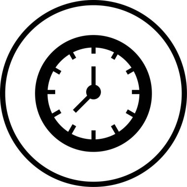 Saat. Web simgesi basit illüstrasyon