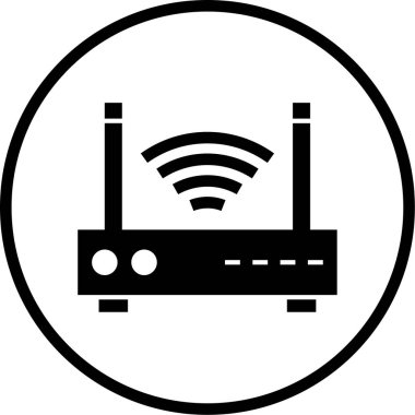Bir radyo simgesinin vektör illüstrasyonu