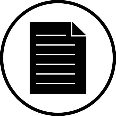 Belge. Web simgesi basit tasarım