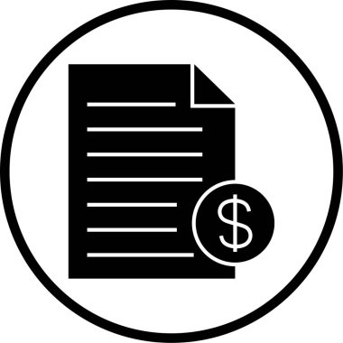 Belge. Web simgesi basit illüstrasyon