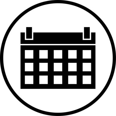 Takvim simgesi, vektör çizimi