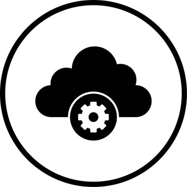 Bulut. Web simgesi basit illüstrasyon