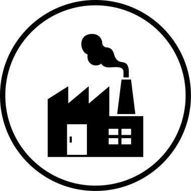 Fabrika. Web simgesi basit illüstrasyon