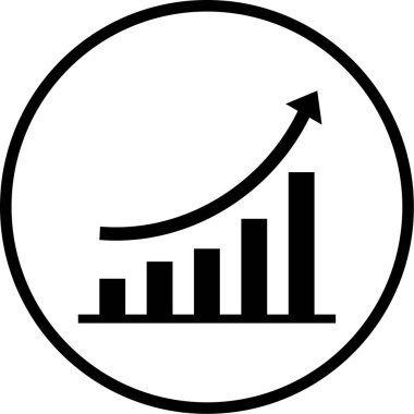 iş grafiği simgesi, vektör illüstrasyonu