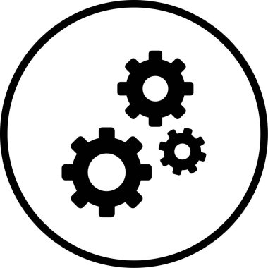 Dişliler. Web simgesi basit illüstrasyon