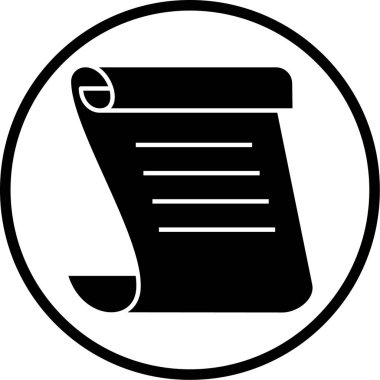 Belge. Web simgesi basit illüstrasyon