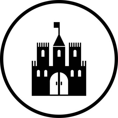 Şato. Web simgesi basit illüstrasyon