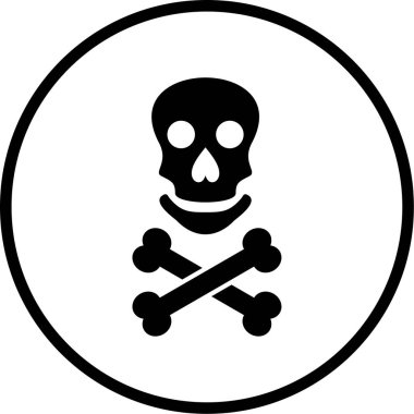 Kafatası. Web simgesi basit illüstrasyon