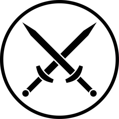 Kılıç. Web simgesi basit illüstrasyon