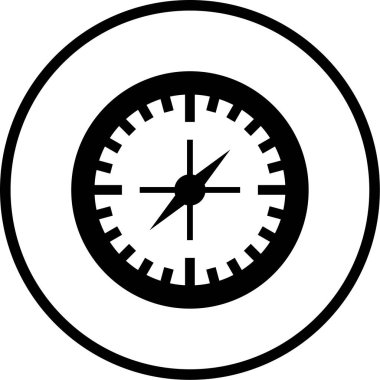 Saat. Web simgesi basit illüstrasyon