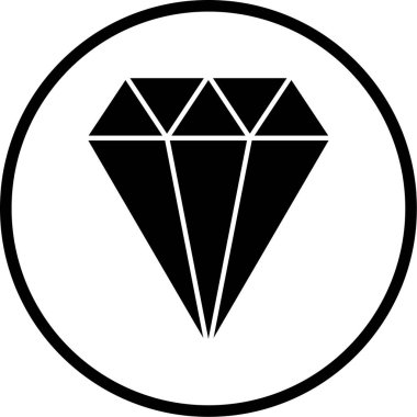 Elmas. Web simgesi basit illüstrasyon