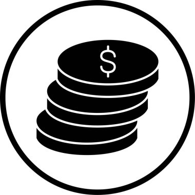 Dolar. Web simgesi basit illüstrasyon