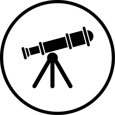 Teleskop. Web simgesi basit illüstrasyon