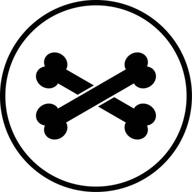 Kemik simgesinin vektör çizimi