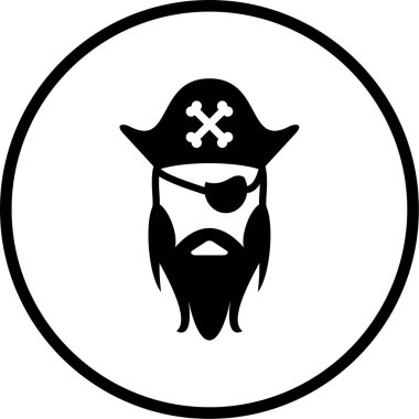 Bir korsan simgesinin vektör çizimi