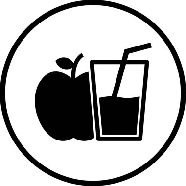 meyve suyu simgesi, vektör illüstrasyonu