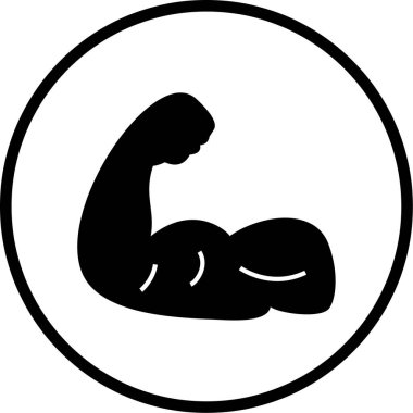 Güçlü bir erkek simgesinin vektör çizimi