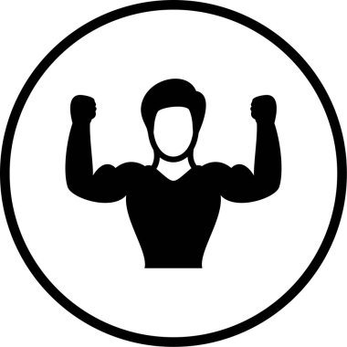 Fitness ve egzersiz ikonu. vektör illüstrasyonu