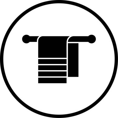 Havlu simgesinin vektör illüstrasyonu