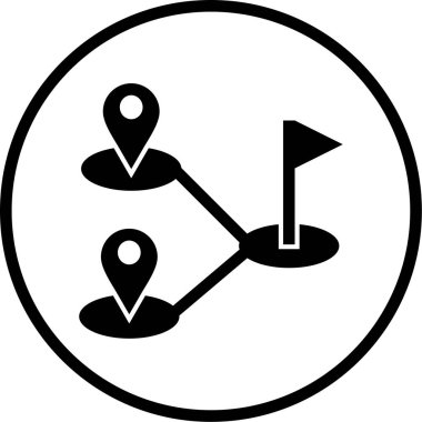 konum. Web simgesi basit illüstrasyon