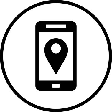 konum. Web simgesi vektör illüstrasyonu