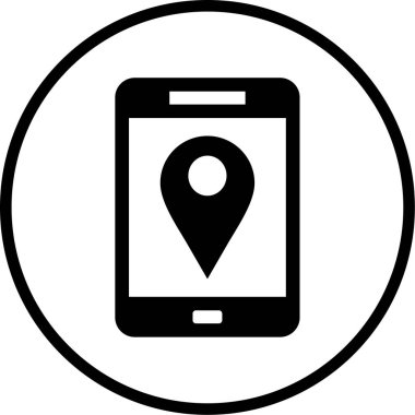 Cep telefonu simgesi, vektör illüstrasyonu