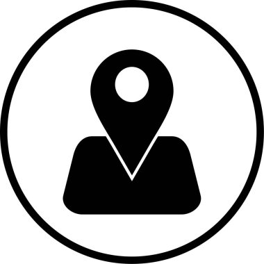 konum. Web simgesi basit illüstrasyon