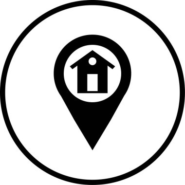 konum. Web simgesi basit illüstrasyon