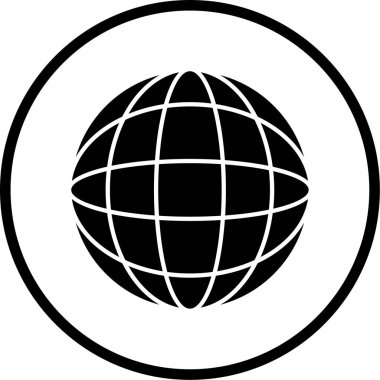 Bir dünya simgesinin vektör illüstrasyonu