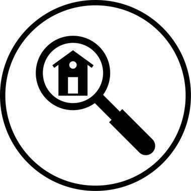 real estate icon isolated on white background