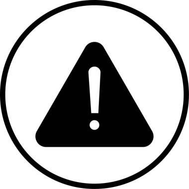 uyarı işareti simgesi, vektör illüstrasyonu