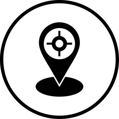 konum. Web simgesi basit illüstrasyon