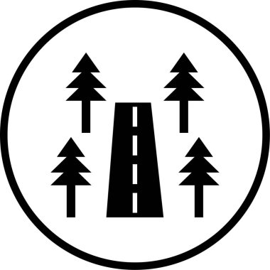 Yol simgesi, vektör illüstrasyonu