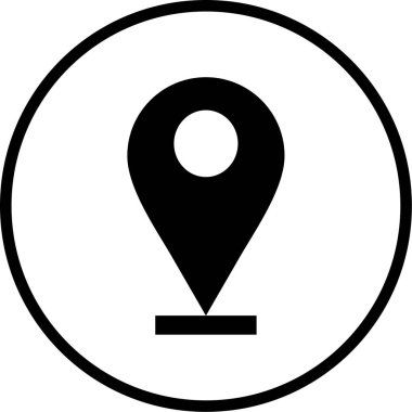 konum. Web simgesi basit illüstrasyon