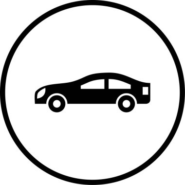 - Araba. Web simgesi basit illüstrasyon