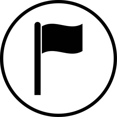 Bayrak simgesinin vektör illüstrasyonu