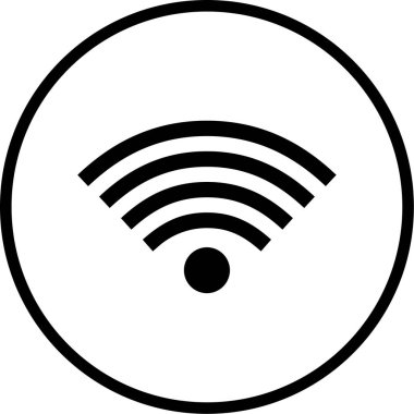 Kablosuz. Web simgesi basit illüstrasyon 