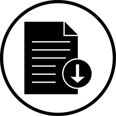 Belge. Web simgesi basit illüstrasyon